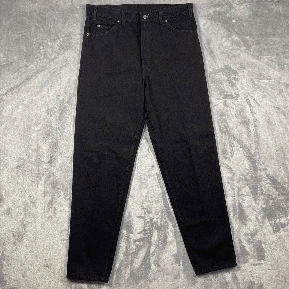 VTG 90's Orange Tab Levis‎ 550 Mens Black Relaxed Fit Tapered Jeans 38(36.5)x34